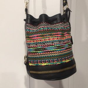 Via Spiga colorful leather bucket bag.